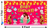Indian Baby Shower Backdrop Pictures Party Designed For All Home Pooja/House Functions/Traditional Events, Size 5 Height and 8 Width (5*8)